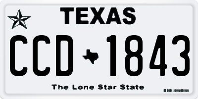 TX license plate CCD1843