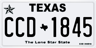 TX license plate CCD1845