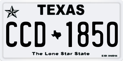 TX license plate CCD1850