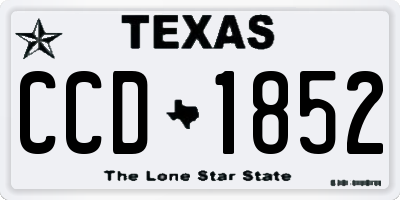 TX license plate CCD1852