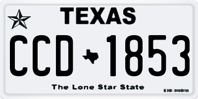 TX license plate CCD1853