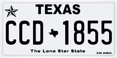 TX license plate CCD1855