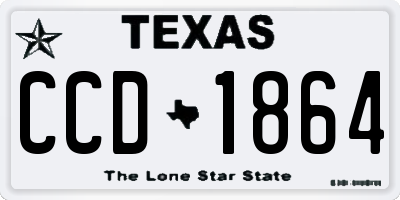 TX license plate CCD1864