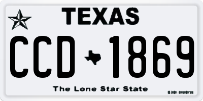 TX license plate CCD1869