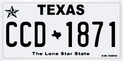 TX license plate CCD1871