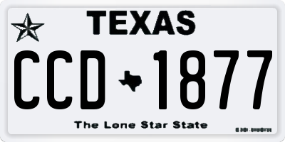 TX license plate CCD1877