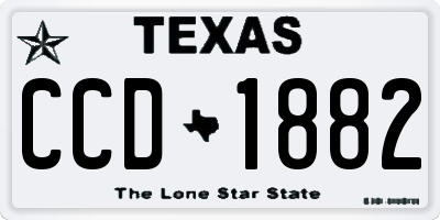 TX license plate CCD1882
