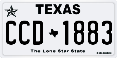 TX license plate CCD1883