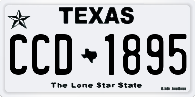 TX license plate CCD1895