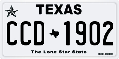 TX license plate CCD1902