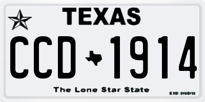 TX license plate CCD1914