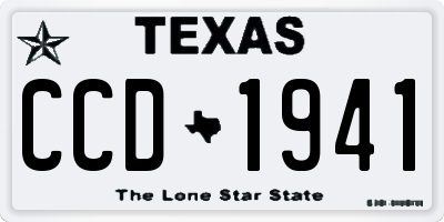 TX license plate CCD1941