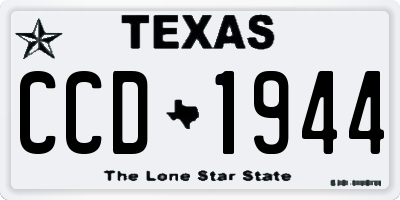 TX license plate CCD1944