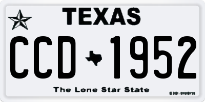 TX license plate CCD1952
