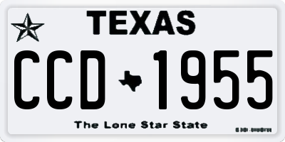 TX license plate CCD1955