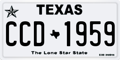 TX license plate CCD1959