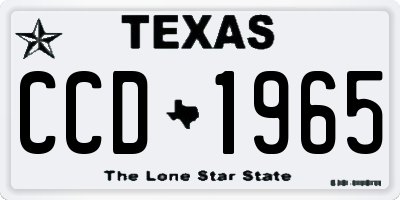 TX license plate CCD1965