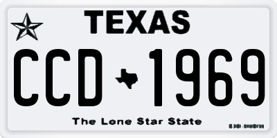 TX license plate CCD1969