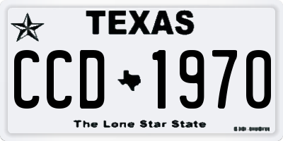 TX license plate CCD1970