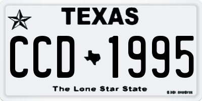 TX license plate CCD1995