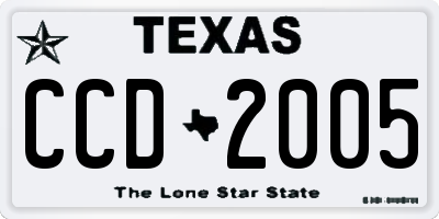 TX license plate CCD2005