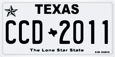TX license plate CCD2011