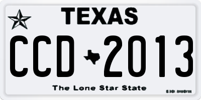 TX license plate CCD2013
