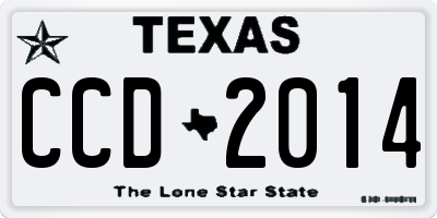 TX license plate CCD2014