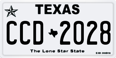 TX license plate CCD2028