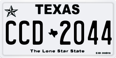 TX license plate CCD2044