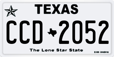 TX license plate CCD2052