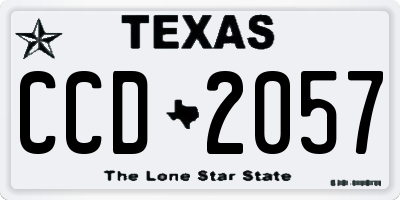 TX license plate CCD2057