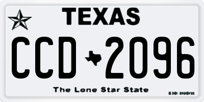 TX license plate CCD2096