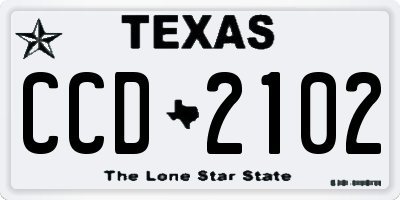 TX license plate CCD2102