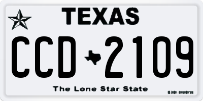 TX license plate CCD2109
