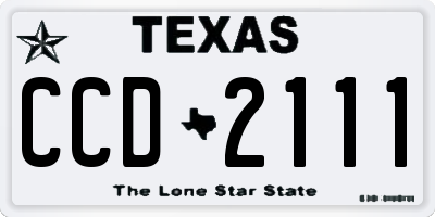TX license plate CCD2111