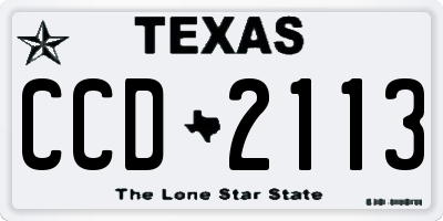 TX license plate CCD2113