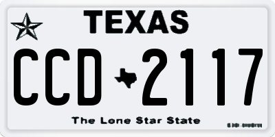TX license plate CCD2117