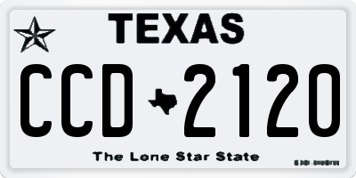 TX license plate CCD2120