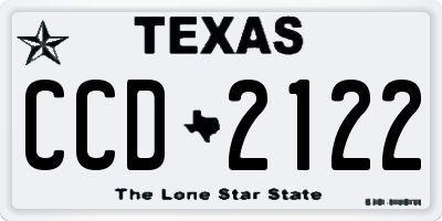 TX license plate CCD2122