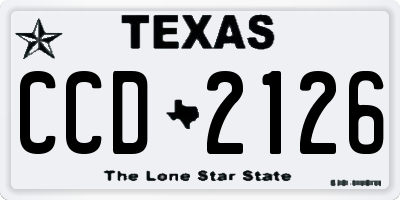 TX license plate CCD2126