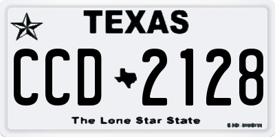 TX license plate CCD2128