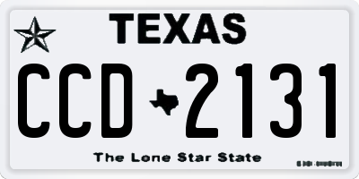 TX license plate CCD2131