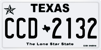 TX license plate CCD2132