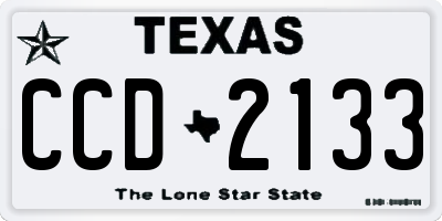 TX license plate CCD2133