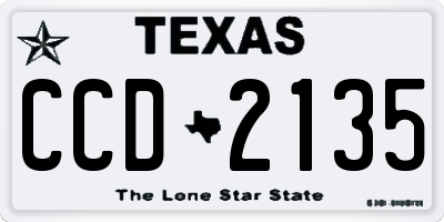 TX license plate CCD2135