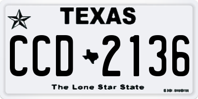 TX license plate CCD2136
