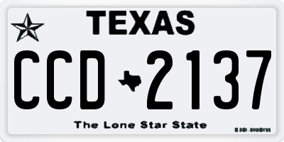 TX license plate CCD2137