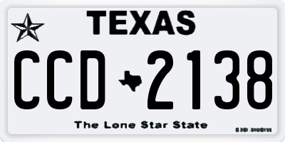 TX license plate CCD2138