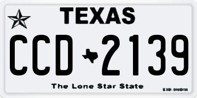 TX license plate CCD2139